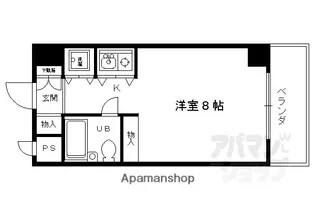 ダイヤモンドハウス西院【S401号室】の間取り