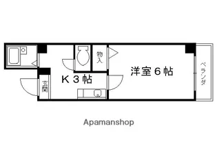 エリーフラッツ西京極【6階】の間取り