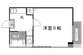 エリーフラッツ西京極【702号室】の間取り