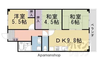 ロイヤルハイツ高塚II【303号室】の間取り