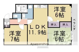 ロイヤルハイツ高塚II【301号室】の間取り