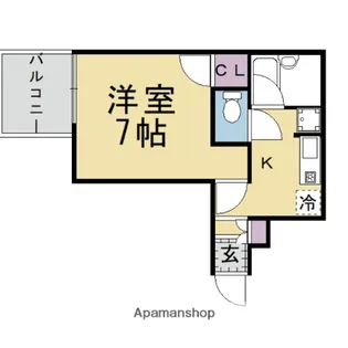 GRAFFITI MATSUI【202号室】の間取り