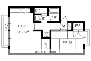セジュール桂坂【105号室】の間取り