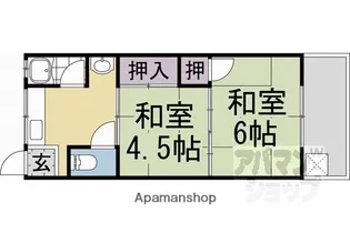 北山田荘【103号室】の間取り