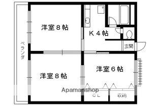 奥田マンション【202号室】の間取り
