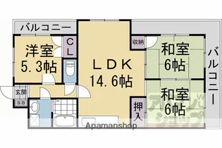 グランドハイツフナトラ【2階】の間取り