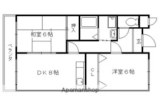 エクセレント上桂【202号室】の間取り
