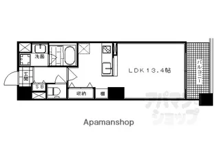 クリスタルグランツ西大路三条【303号室】の間取り