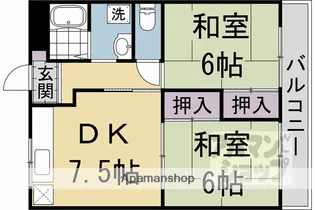 サンフラワー【B305号室】の間取り