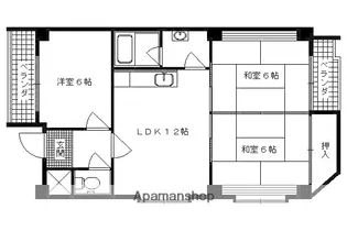 カドノハイツ【106号室】の間取り