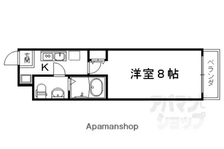 グランドパレス西院 東館【E804号室】の間取り