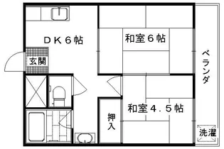 ハイツ小倉山【106号室】の間取り