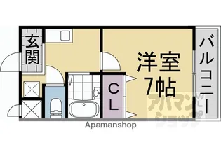 カームハウス嵯峨野【1階】の間取り