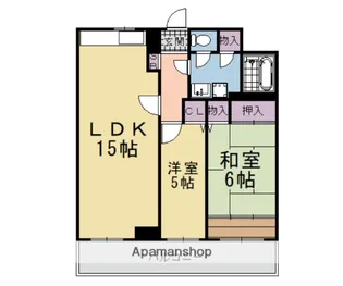 京都嵐山レックスマンション【104号室】の間取り