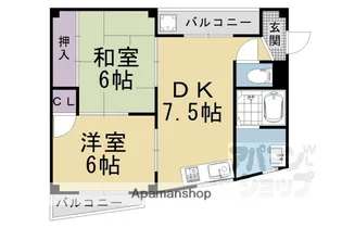 シャンブルド桂【3階】の間取り