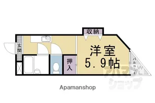 アンブランシュ【5C号室】の間取り