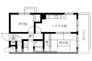 ソルレヴェンテ奥村【202号室】の間取り