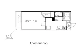 プレールM2【101号室】の間取り