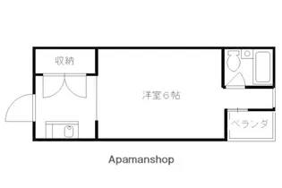 オーケーワンマンション【206号室】の間取り