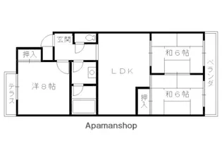 サンサーラ乾【305号室】の間取り