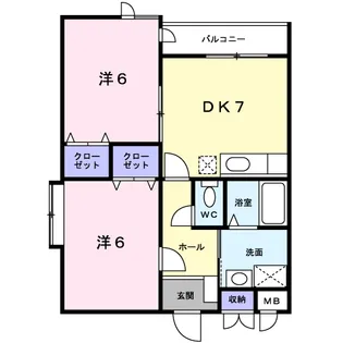 ルーミナス桂【2階】の間取り