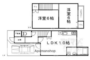 京都府京都市右京区西院東今田町【タウンハウス】の間取り