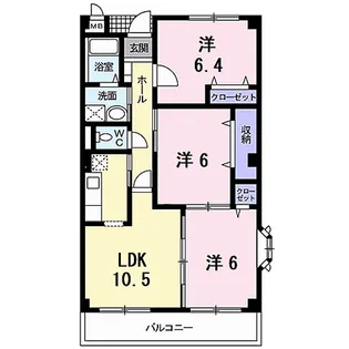 エステイト スリー【3階】の間取り