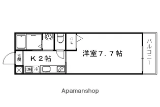 ASフラッティ葛野【202号室】の間取り