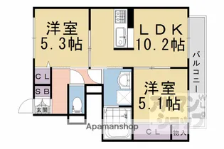 シャーメゾン・ローズ【105号室】の間取り