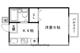RICO B【101号室】の間取り