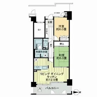 サーパス桂【0409号室】の間取り