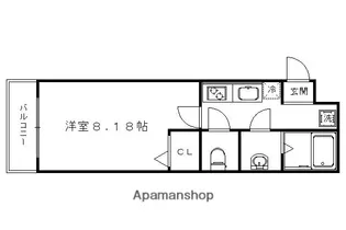 フラッティ花園春日【202号室】の間取り