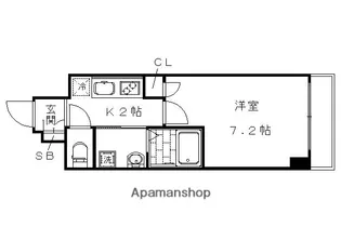 エスカーサ京都四条梅津【305号室】の間取り