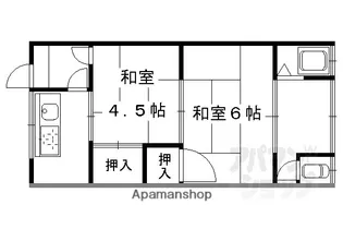 八ノ坪荘【105号室】の間取り