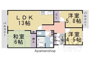ヴィラ・ピーシス【103号室】の間取り