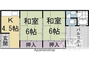 千々川マンション【202号室】の間取り