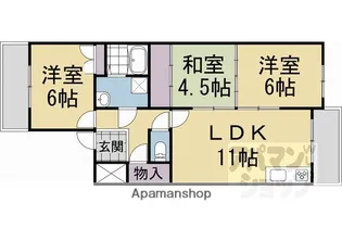 スクエアメゾン並河【4階】の間取り