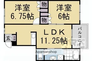 エミネンス亀岡【I101号室】の間取り