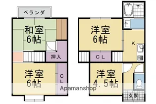 京都府向日市寺戸町八ノ坪【一戸建】の間取り