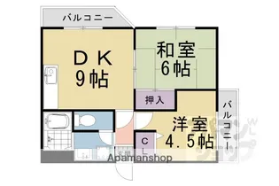 カーディフ山田【203号室】の間取り