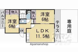 MERVEILLE KAMEOKA【105号室】の間取り