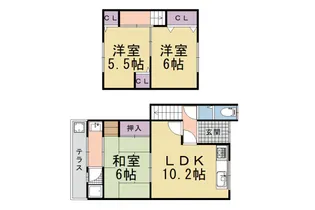 京都府向日市森本町下森本【一戸建】の間取り