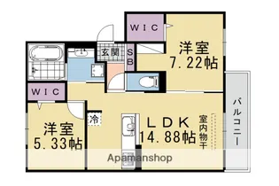 グレース大山崎【2階】の間取り