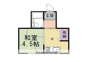 ヤマト洛西アパート【202号室】の間取り