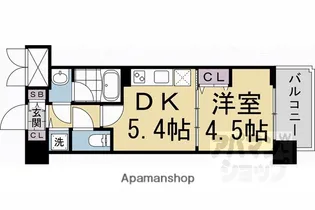 「ベラジオ雅び西大路高辻」【7階】の間取り