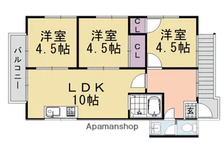 京都府長岡京市今里3丁目【一戸建】の間取り