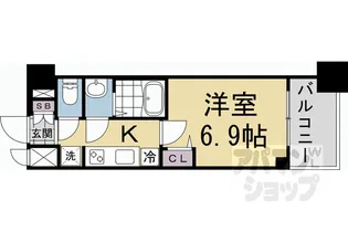プレサンス京都東寺【0305号室】の間取り