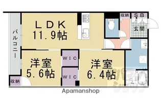 CASA五右衛門【205号室】の間取り