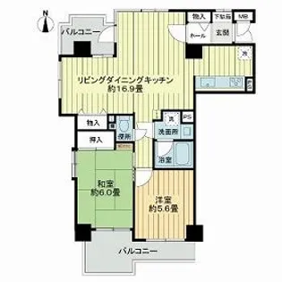 ライトコート嵯峨【7階】の間取り