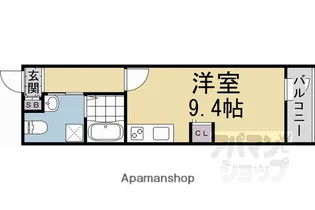 「THE CITY RESIDENCE京都西大路」【3階】の間取り